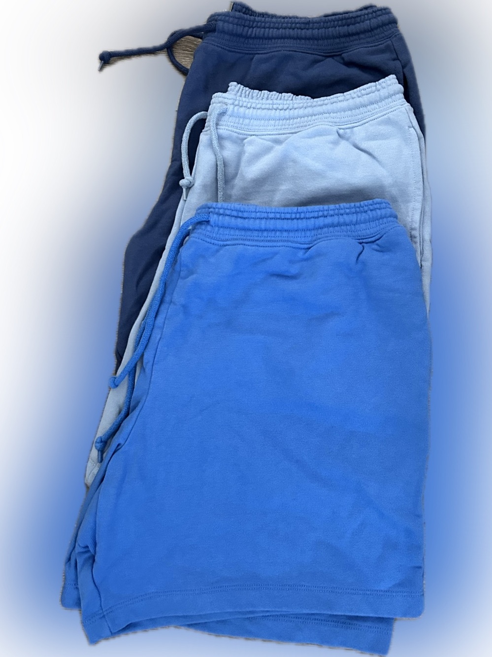 GAP Men's Drawstring Knit Casual Shorts - Blue & Light Blue